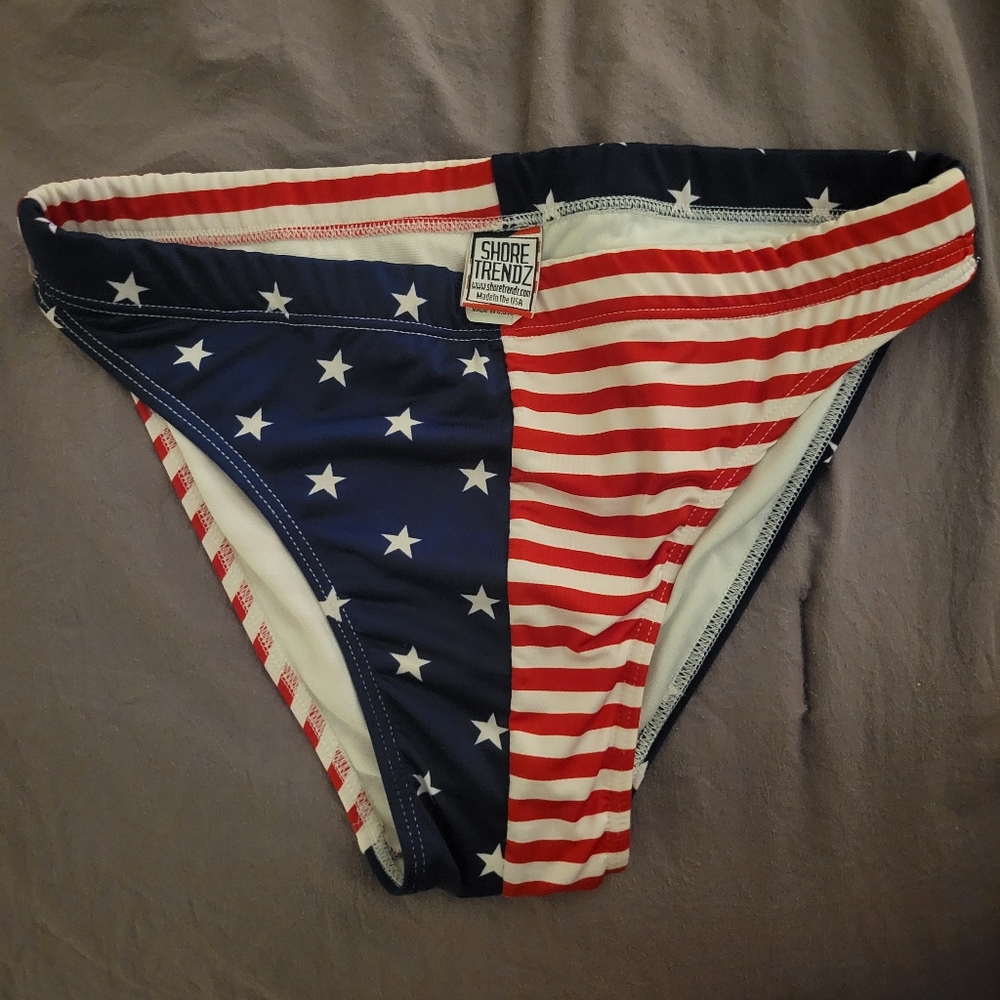 Shore Trendz American Flag Swim Bottom